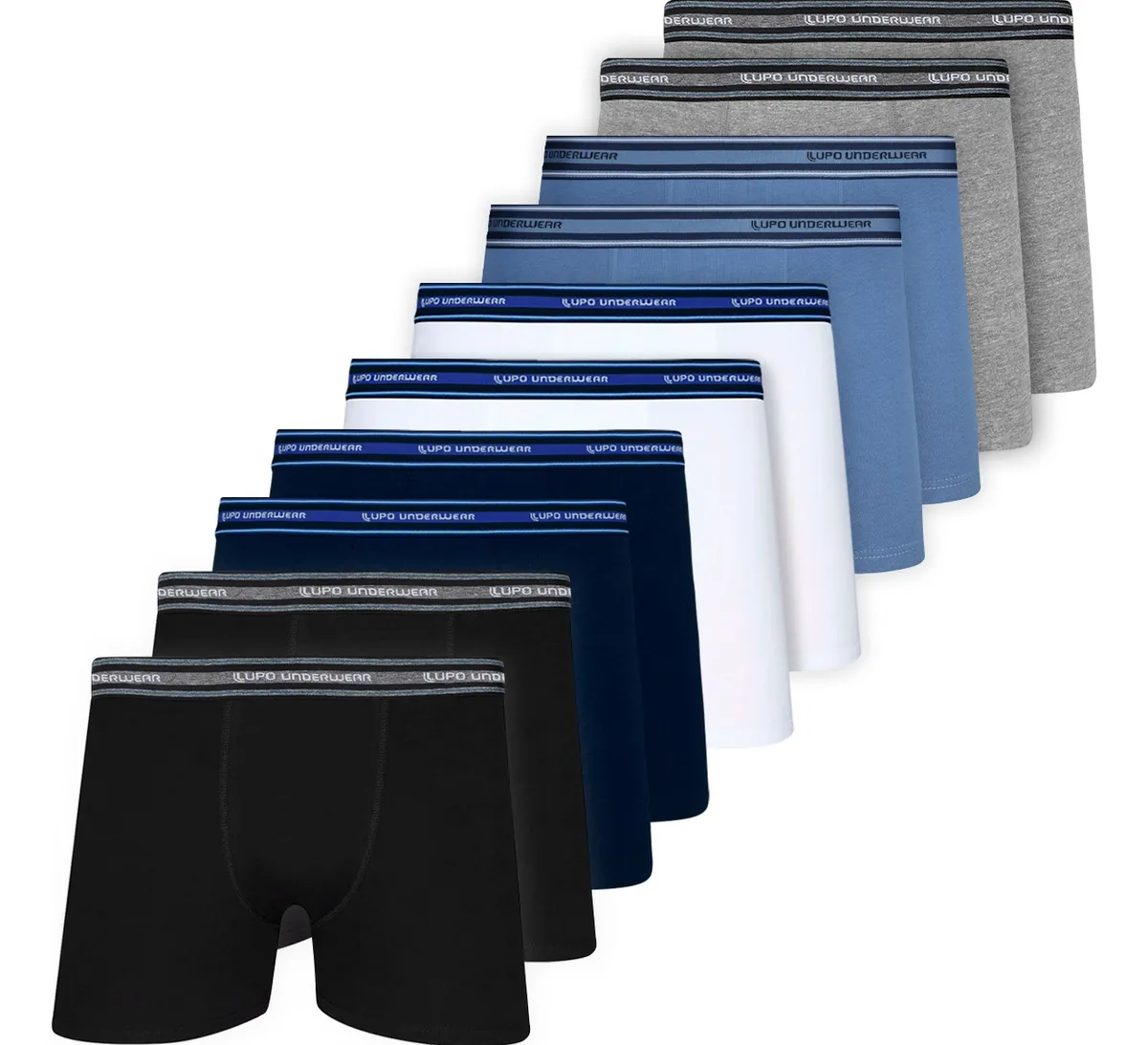 Kit 10 Cuecas Boxer Lupo Algodão Confortável Box Original