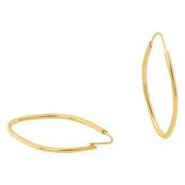 Brinco Argola Balão Redondo em Ouro 18k 14X21mm - BR20573