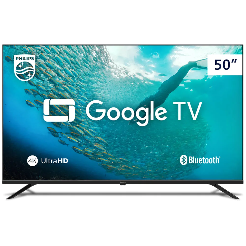 Smart TV Philips 50" UHD 4K 50PUG7019 Wi-Fi HDR10+ Dolby Vision e Dolby Atmos com Bluetooth Bordas Ultrafinas
