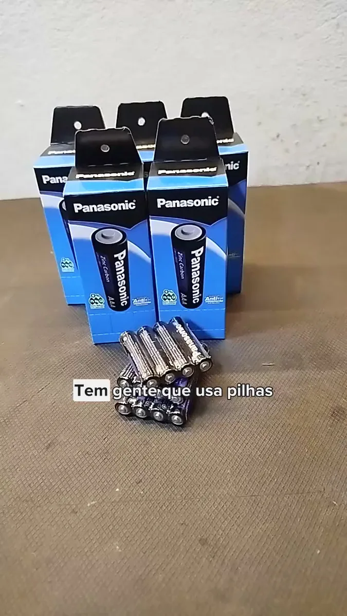 Pilha Comum Panasonic AAA - tubo c/40 unidades