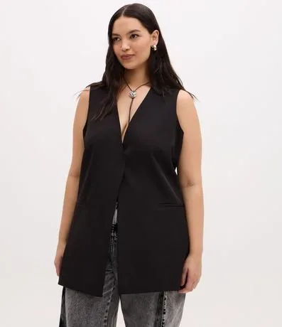 Colete Alongado Alfaiatado Curve & Plus Size