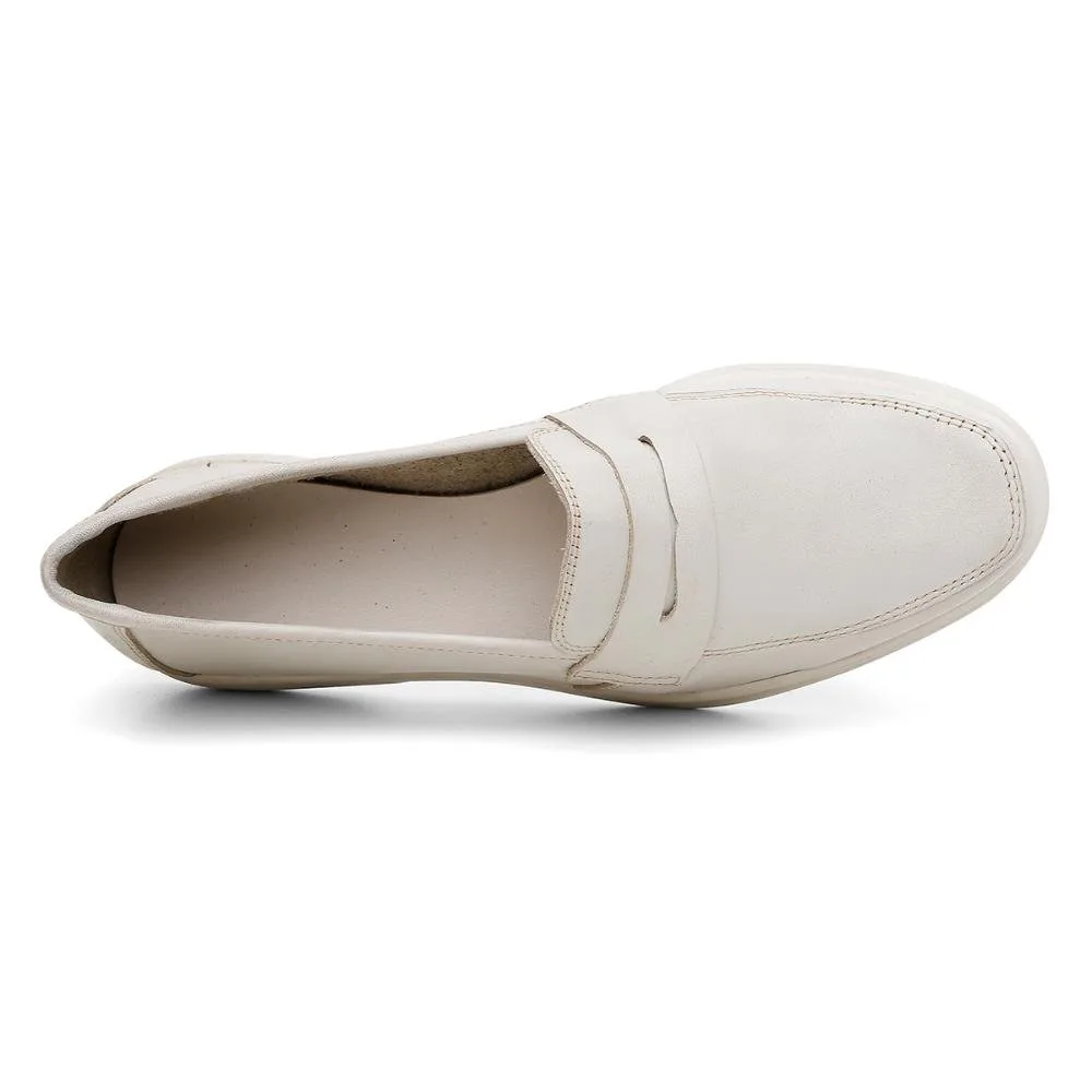 Mocassim Feminino  Conforto Casual Elegante Off White
