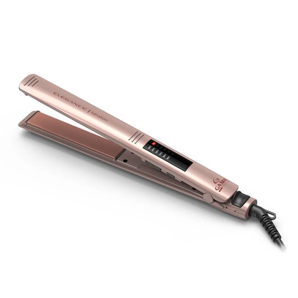 Prancha de Cabelo Gama Italy Elegance LED Keration Pro Cerâmica com Íons 230ºC - Bivolt