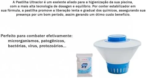 Clorador Com 3 pastilhas Margarida Flutuante Para Piscina Vinil e Intex| Suporte Para Pastilha De Cloro Com 3 Pastilhas Para Piscina | Bóia De Cloro Para Piscina