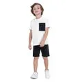 Conjunto Infantil Camiseta Com Bermuda Trick Nick Branco - Branco