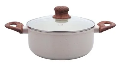 Jogo De Panelas Cerâmico Triplo Indução Tuut Ecoglide 4 Peças Cor Cream