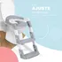 Assento Redutor Infantil Escada Para Vaso Sanitário Troninho Cor Cinza Lisa