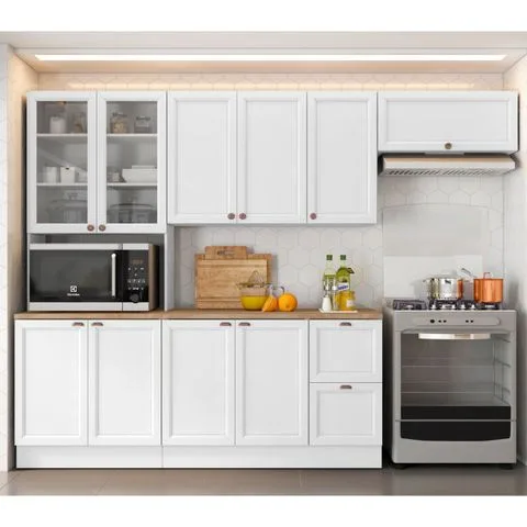 Cozinha Completa 4 Peças 10 Portas 2 Gavetas 1 Nicho para Forno Unna Yescasa