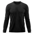 Kit 4 Camiseta Masculina Segunda Pele Proteção Solar UV Térmica Praia Manga Longa Blusa Camisa - Preto