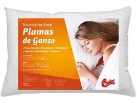 Travesseiro Castor Sleep Pluma de Ganso 050x070x12cm
