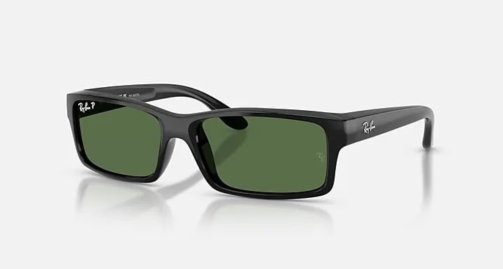 Ray-Ban RB4151 Preto|Black with G-15 Green Polarized Cor uniforme|Solid Color lens