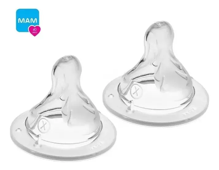 Kit De Bicos De Mamadeira X Fluxo Super Rápido (6meses+) Com 2 Unidades Mam