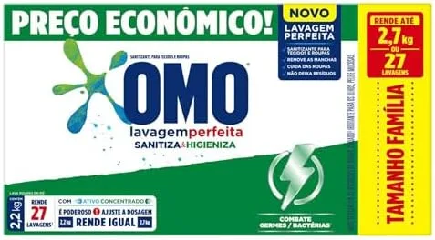 OMO Omo Lavagem Perfeita Sanitiza & Higieniza 2.2Kg