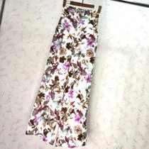 MODAS DOMI Calça Pantalona de Linho Estampada F8406 Tendencia 2024