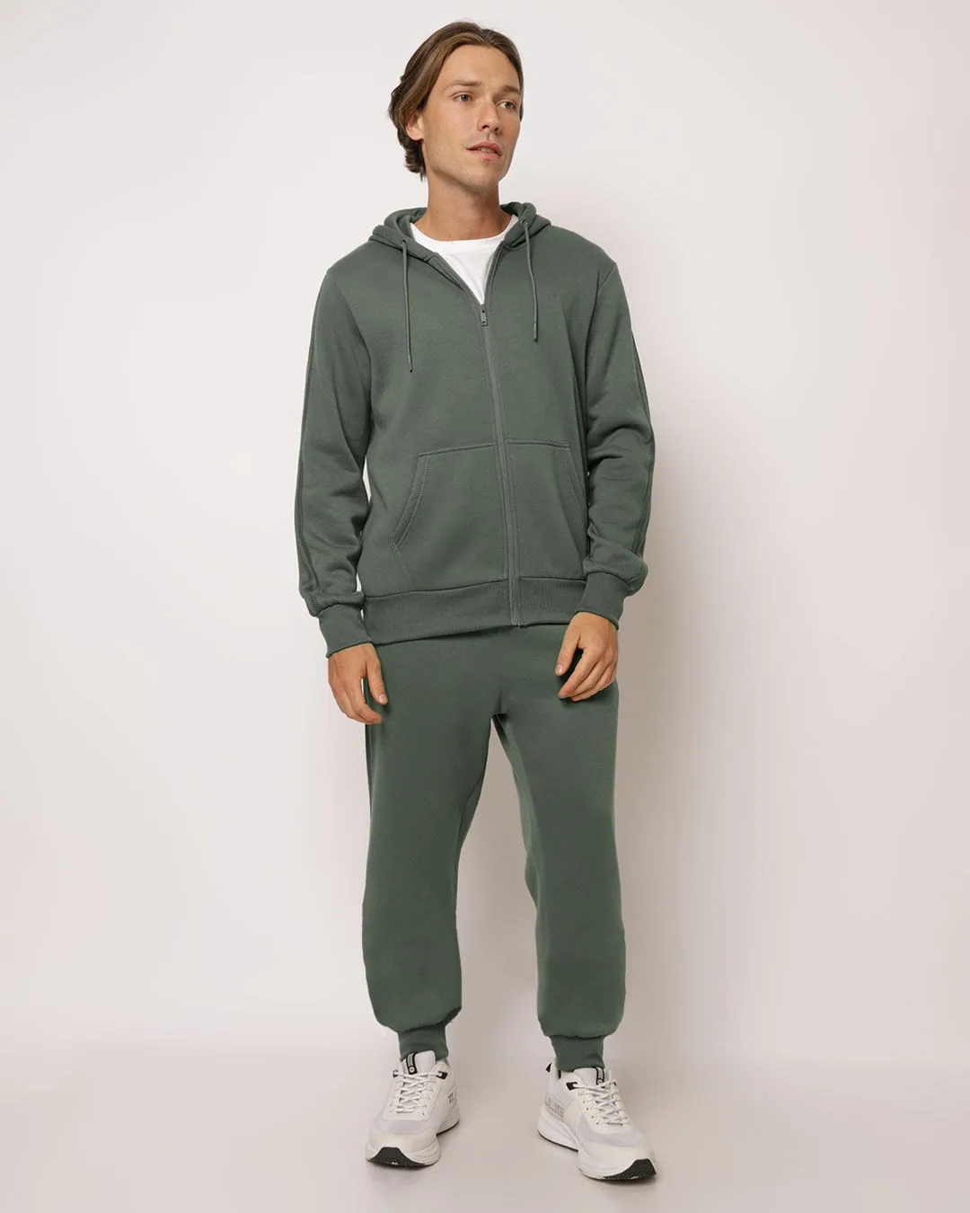 Calça Moletom Masculino Fitter Jogger com Bolsos Verde