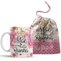 kit de presente para mãe - dia das mães caneca e saquinho