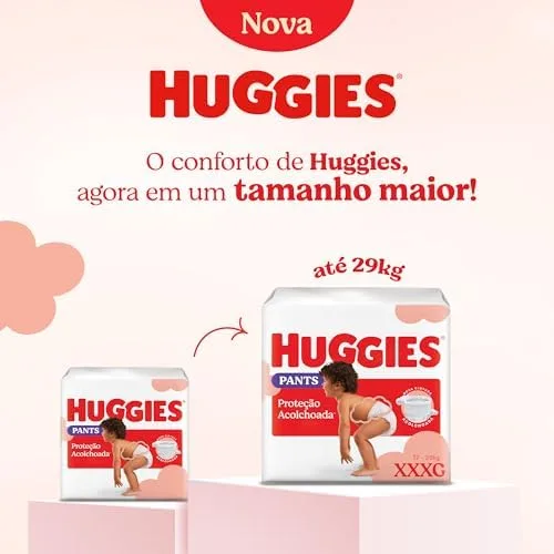 Fralda Pants Huggies Proteção Acolchoada Tamanho XXXG 50 unidades
