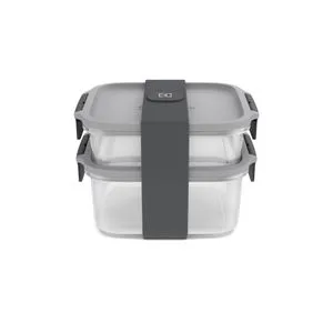 Kit Marmiteira Lunch Box Electrolux Plástico Cinza Resistente a Temperatura
