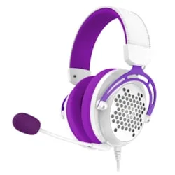 Headset Gamer Redragon Diomedes Branco Com Roxo H388-wp