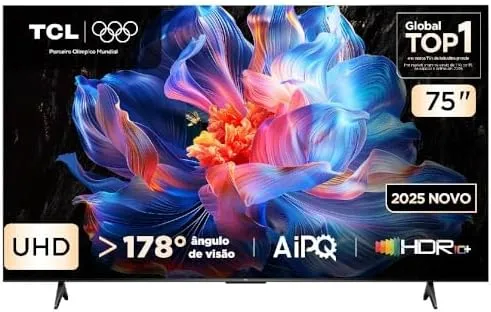 Smart TV 75" TCL 4K UHD LED HVA Google TV 75P6K 2025