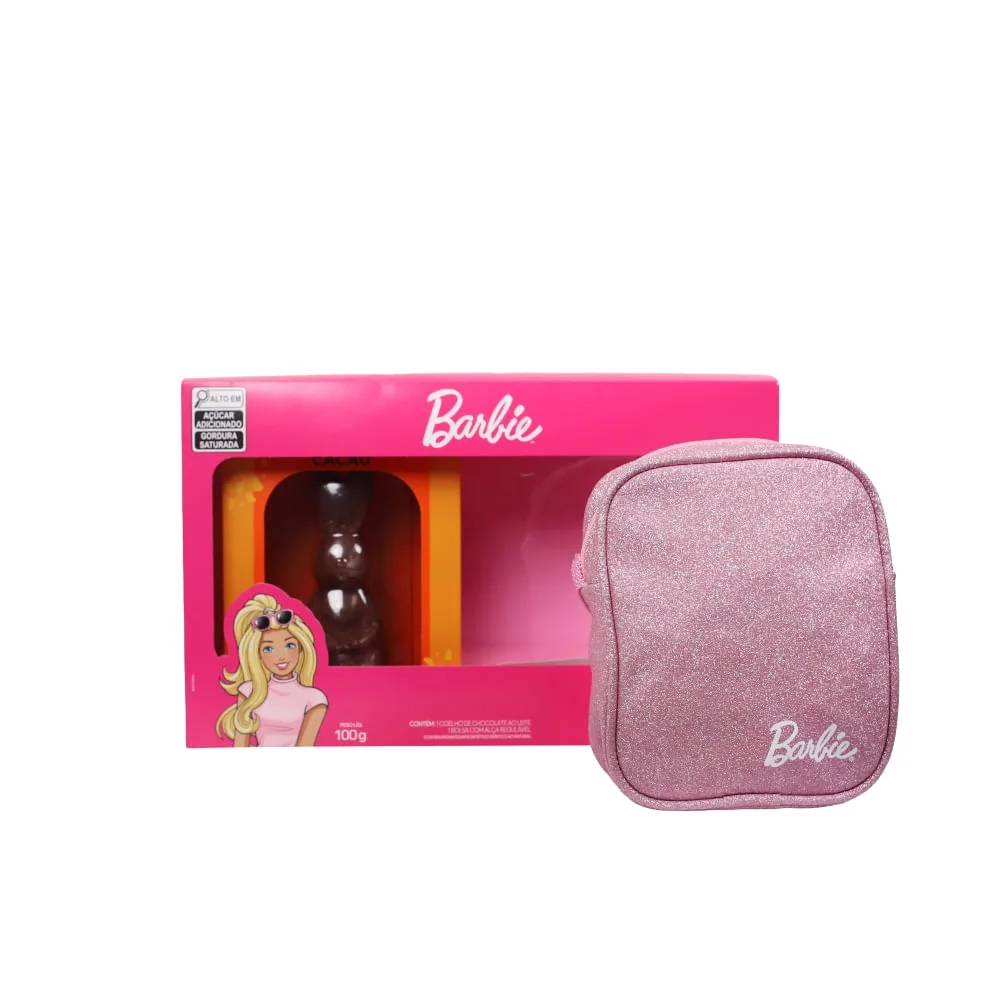 Kit de Páscoa - Bolsa Barbie e Coelho Ao Leite 100g