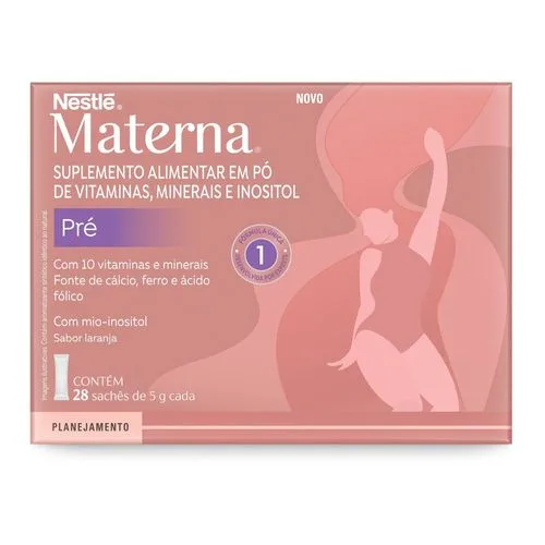 Suplemento Alimentar Materna® Pré Sabor Laranja 5g - 28 sachês