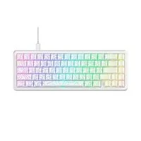 Teclado Magnético Gamer Attack Shark X65 HE, Rapid Trigger, 8000Hz, 0.01ms, White Contour Line, Branco e Cinza - AS-X65HE-WCL