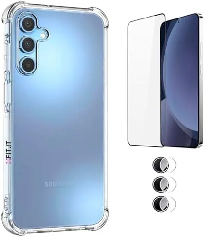 Capa FIT IT Anti Impacto para Samsung Galaxy S25 Fe + Película de Vidro 3D + Película Proteção Câmera