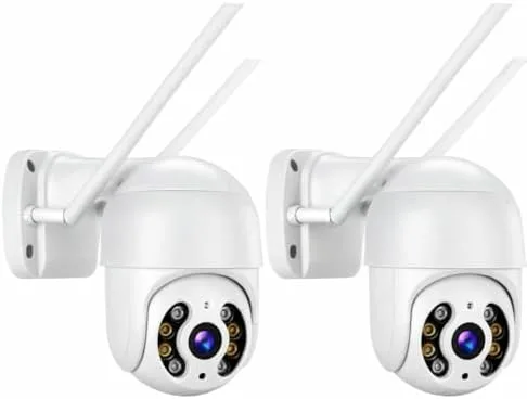 Kit com 2 Câmeras de Segurança Wi-Fi Externa IP A8 – Prova d’Água com Visão Noturna Infravermelha e Monitoramento em Tempo Real Premium (2)