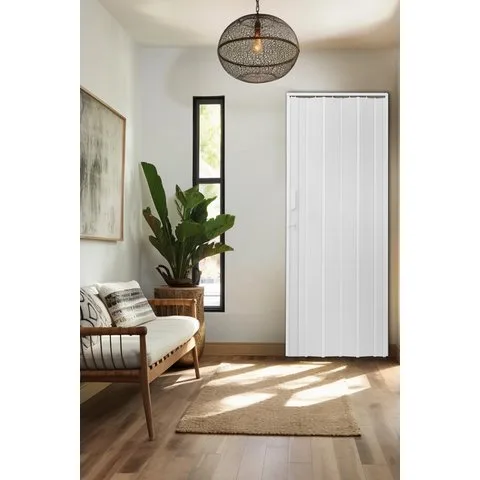 Porta Sanfonada de PVC 210x72cm Gelo Bariri EKO Premium