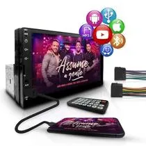 Central Multimídia MP5 1Din Com tela de 7, Bluetooth, USB, Espelha o Celular