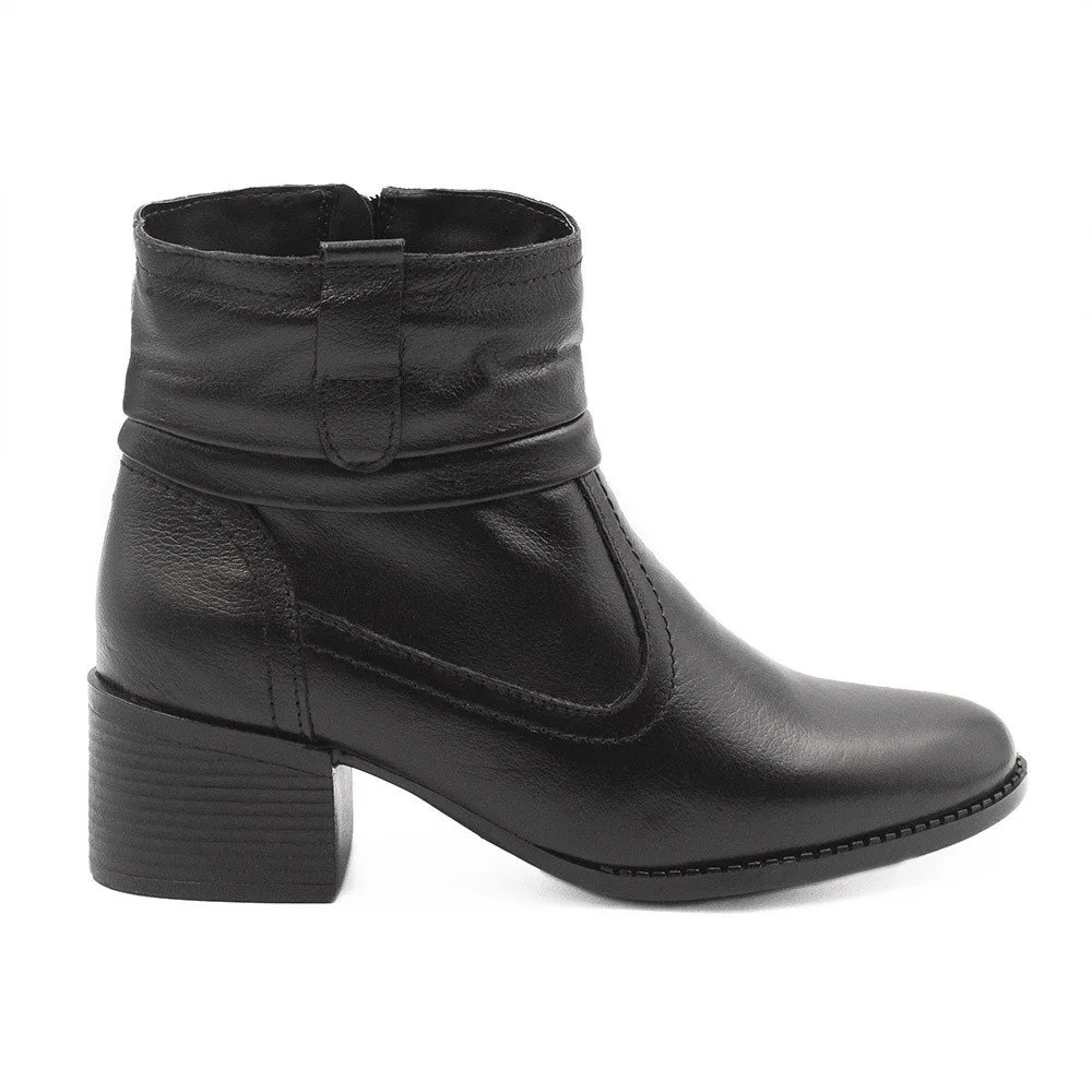 Bota Zatta Drapeada Cano Curto Lauana Preto