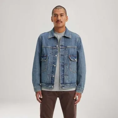 Jaqueta Jeans Levi's® Type 2 Trucker Lavagem Média