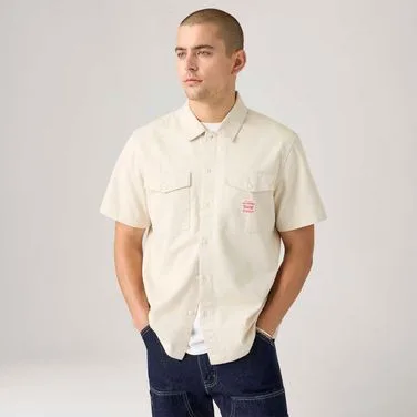 Camisa Levi's® Worker Cinza Manga Curta