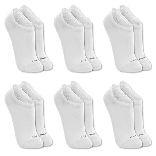 LUPO Kit 6 Pares Meia Soquete Sapatilha Invisível Esportiva Algodão Unissex Adulto