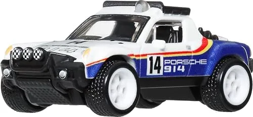 Hot Wheels® Collector Porsche 914 Safari, miniatura Car Culture 7 cm, Metal/Metal™, pneus Real Riders™ e embalagem de exposição.