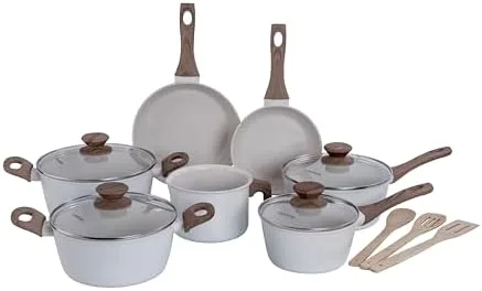 Mimo Style, Conjunto de Panelas com 10 Peças Indução Style Cook Marmol Bambu