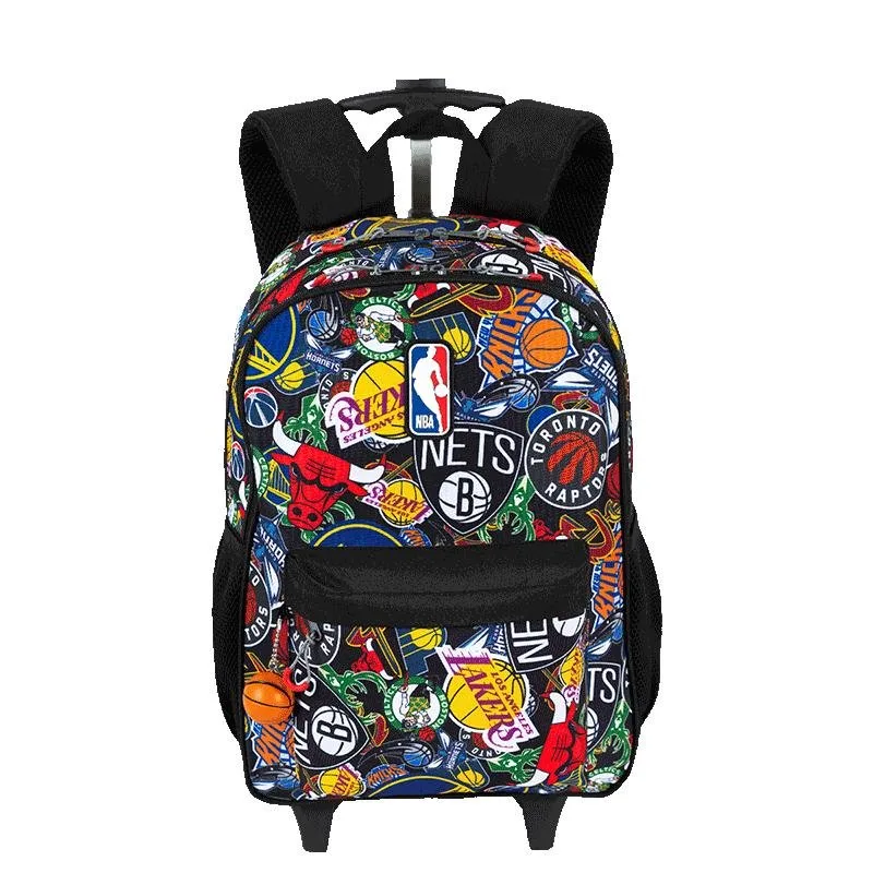 Mochila Carrinho Externo NBA Begins Logos - Preto