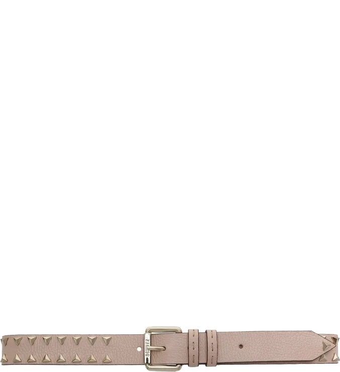 Cinto Studs Belt Belini Couro Rosa