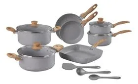 Jogo De Panelas Easy Gris Indução Utensílios 10 Peças Brinox
