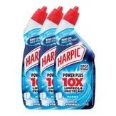 Desinfetante Sanitário Harpic Power Plus Gel Marine Pack 3 Unidades 500ml Cada