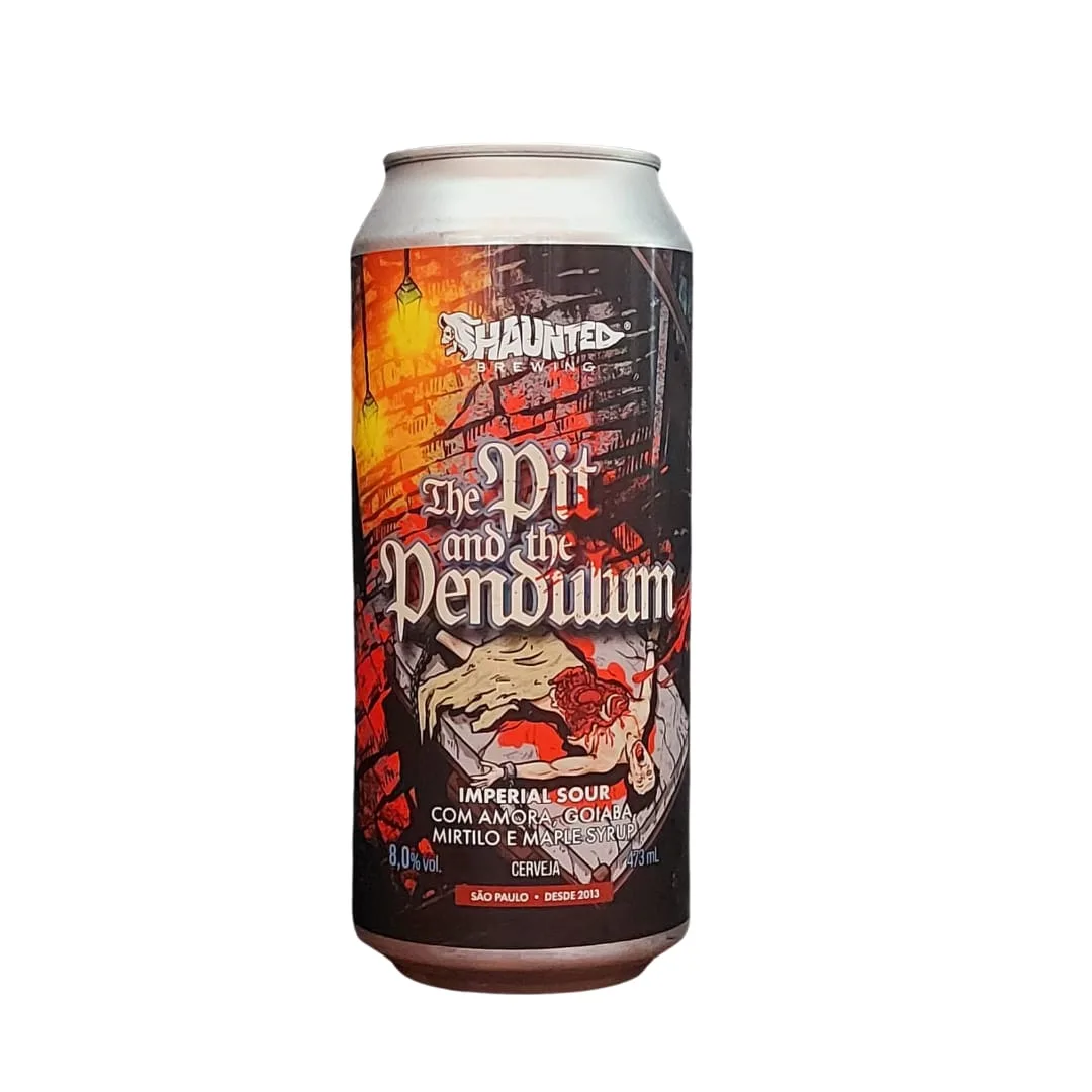 Cerveja Haunted The Pit and the Pendulum Imperial Sour com Amora, Goiaba, Mirtilo e Maple Syrup 473 ml