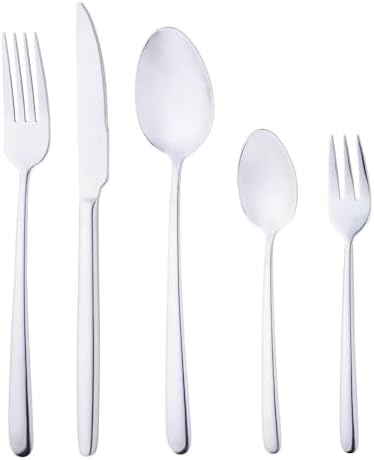 WOLFF Faqueiro de Aço Inox Viena 30 Peças - Mesa Posta - Itens Para Casa - Utensílios de Cozinha - Enxoval - Casamento - Decoração