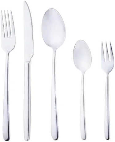 WOLFF Faqueiro de Aço Inox Viena 30 Peças - Mesa Posta - Itens Para Casa - Utensílios de Cozinha - Enxoval - Casamento - Decoração