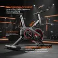 Bicicleta Spinning Ergométrica Semi Profissional Bike Preto ITS Fitness 8kg - Preto+Vermelho