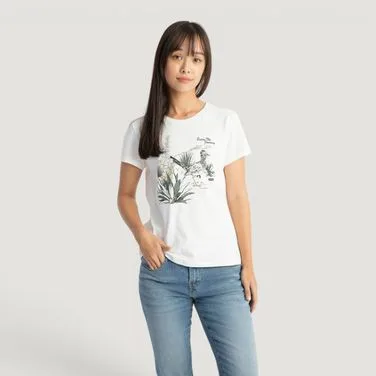 Camiseta Levi's® The Perfect Off White Manga Curta