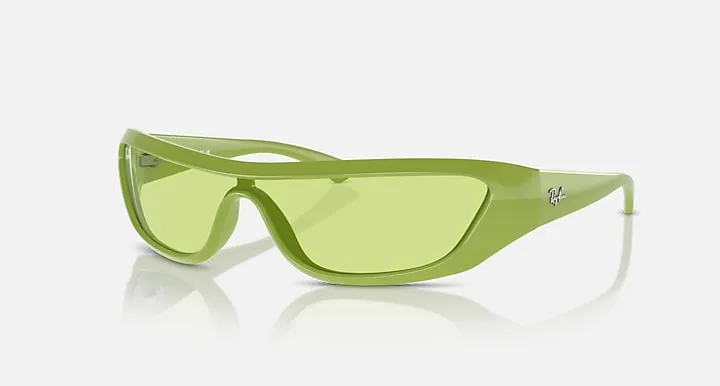 Ray-Ban XAN BIO-BASED Maçã verde|Apple Green with Verde|Green Cor uniforme|Solid Color lens