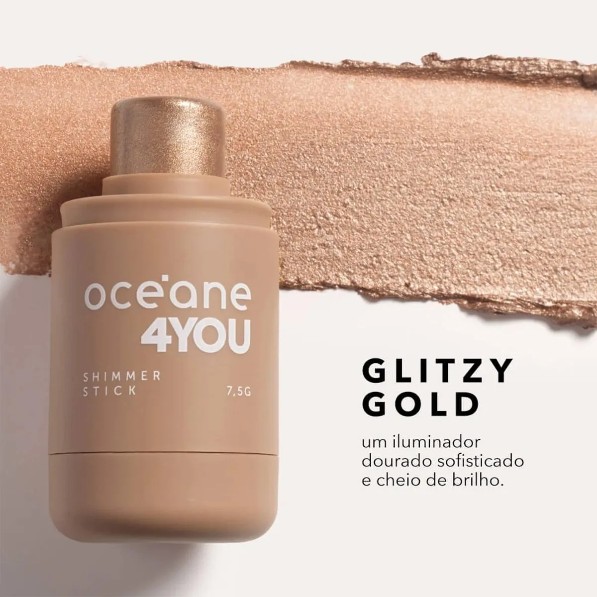 Oceane 4You Shimmer Stick Glitzy Gold - Iluminador em Bastao 7,5g Glitzy Gold