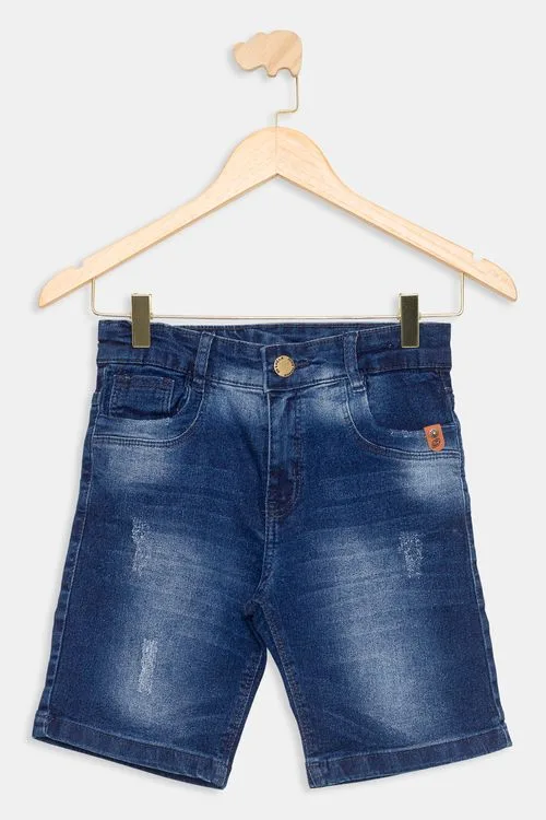 Bermuda Juvenil Jeans Médio Tam 10 a 16