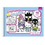 Caderno para colorir Hello Kitty, 40 folhas, 2648372, Spiral Hki - PT 1 UN